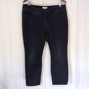 Liz Claiborne Petite Black Wash Slim Leg Jeans Size 14P